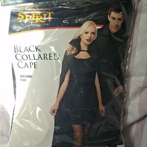 Spirit Black Collared Cape Adult Unisex One Size Halloween Costume Accessoy